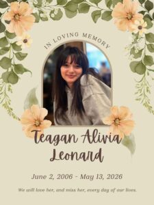 Teagan Leonard, Death, Obituary 19, Grain Valley, MO Obituary, Death Has Died